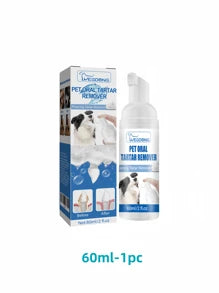 YEGBONG 1 Bottle 60ml Pet Tartar Remover, Removes Tartar, Yellow Teeth, Bad Breath, Cleans Teeth, Oral Foam Cleaner
