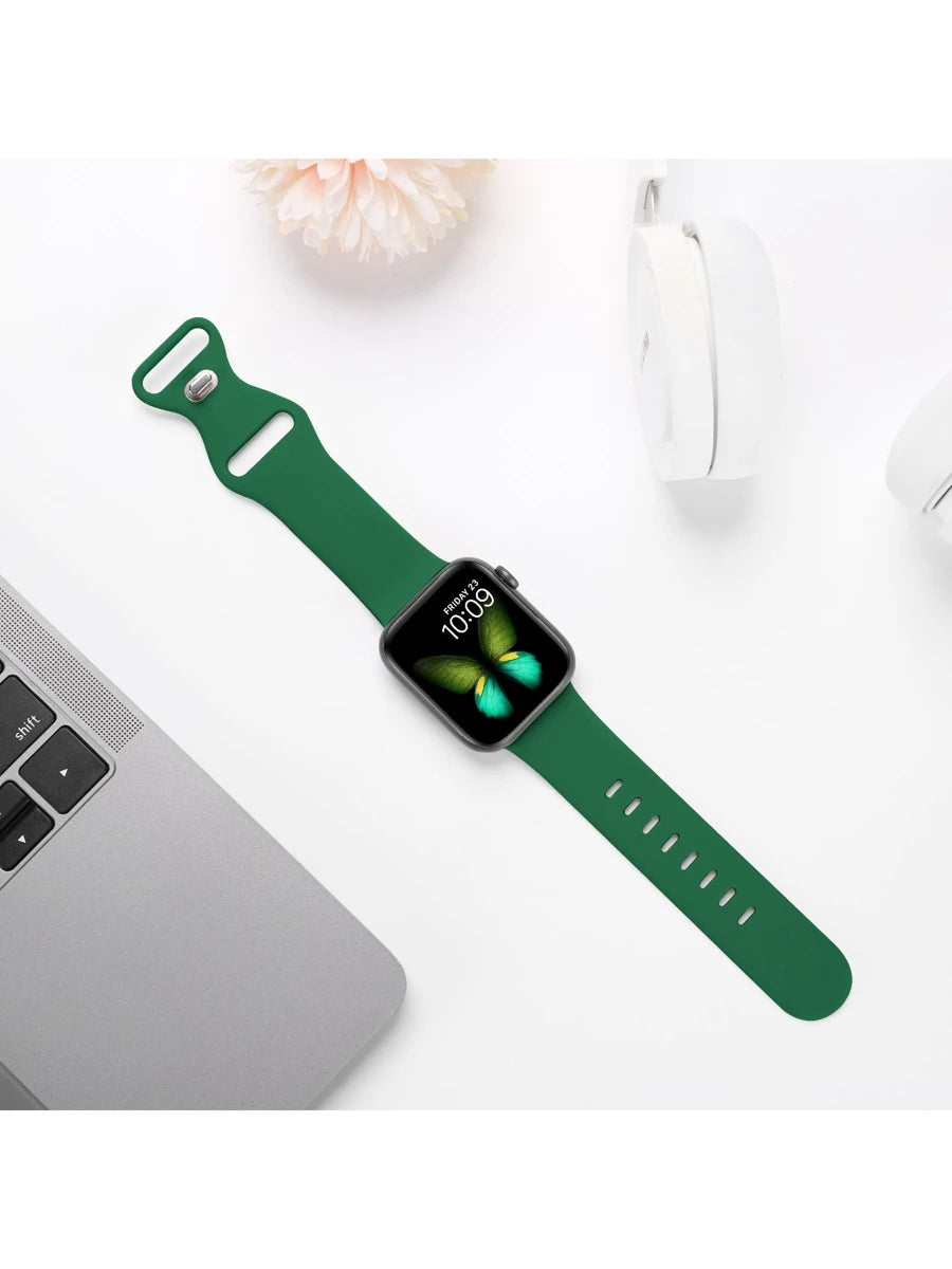 Unisex modni ležerni kaiš za sat od silikona , kompatibilan sa Apple Watch 38mm 40mm 41mm 45mm 46mm 44mm 49mm