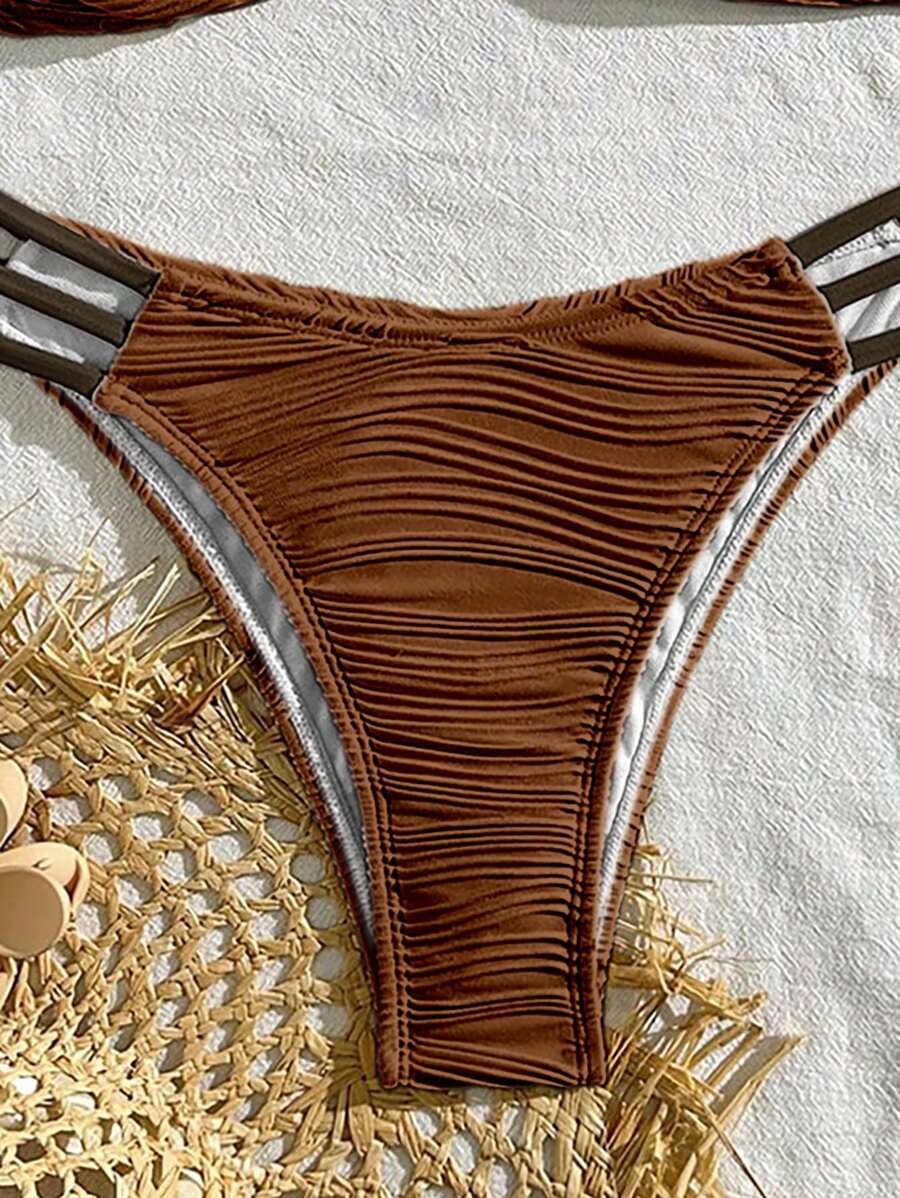 Jednobojni bikini set za žene