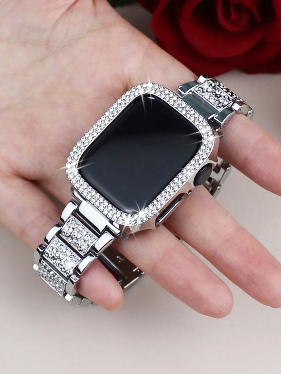 Kompatibilna narukvica i kućište 38/40/41/42/44/45/46/49mm, Kompatibilno sa Apple Watch Series Ultra/11/10/9/8/7/6/5/4/3/SE