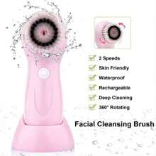 3 In 1 Electric Facial Cleanser Multi-Functional Rotating Massage Face Brush Blackheads Pore Cleansing Face Washer 450mAh