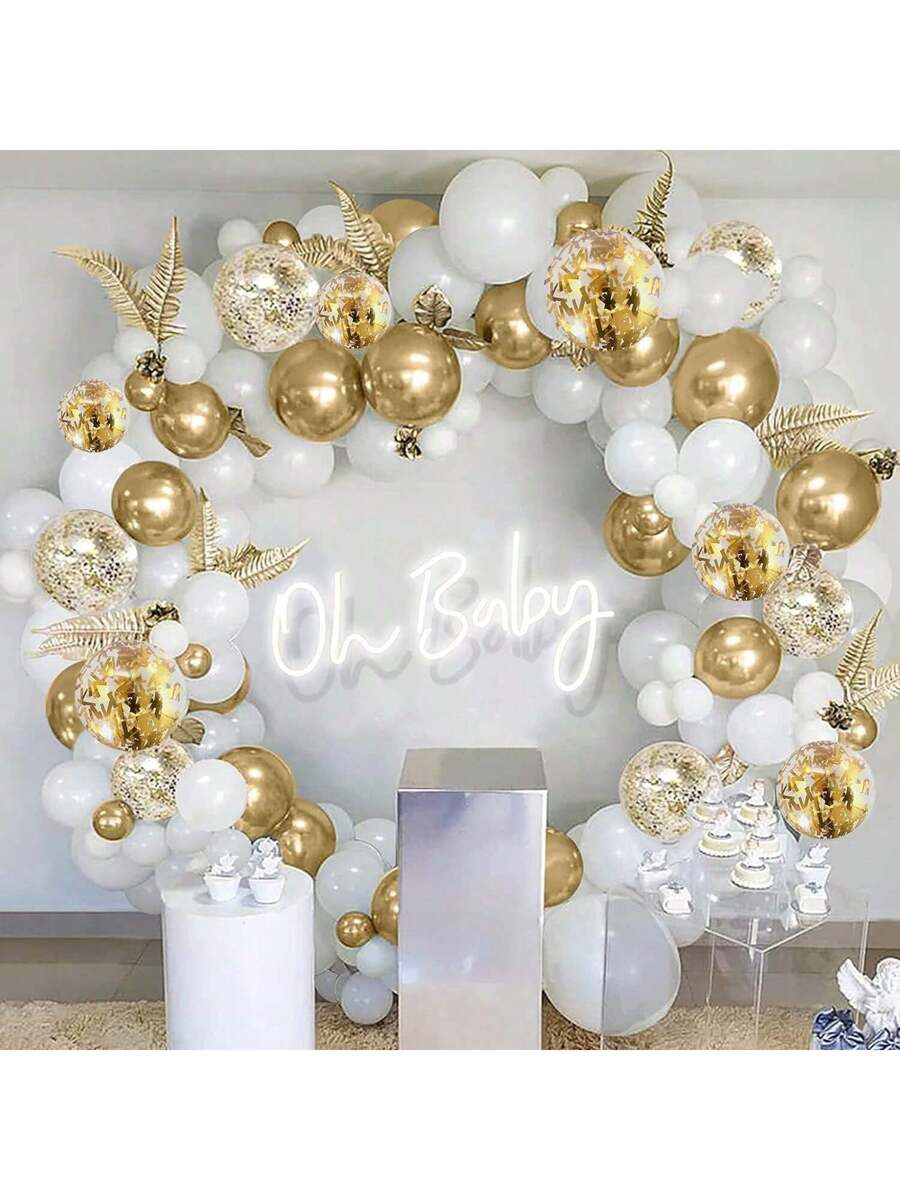 30 kom metalik balona 10/12 inča, pearl white lateks balon