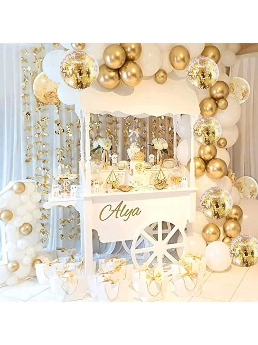 30 kom metalik balona 10/12 inča, pearl white lateks balon