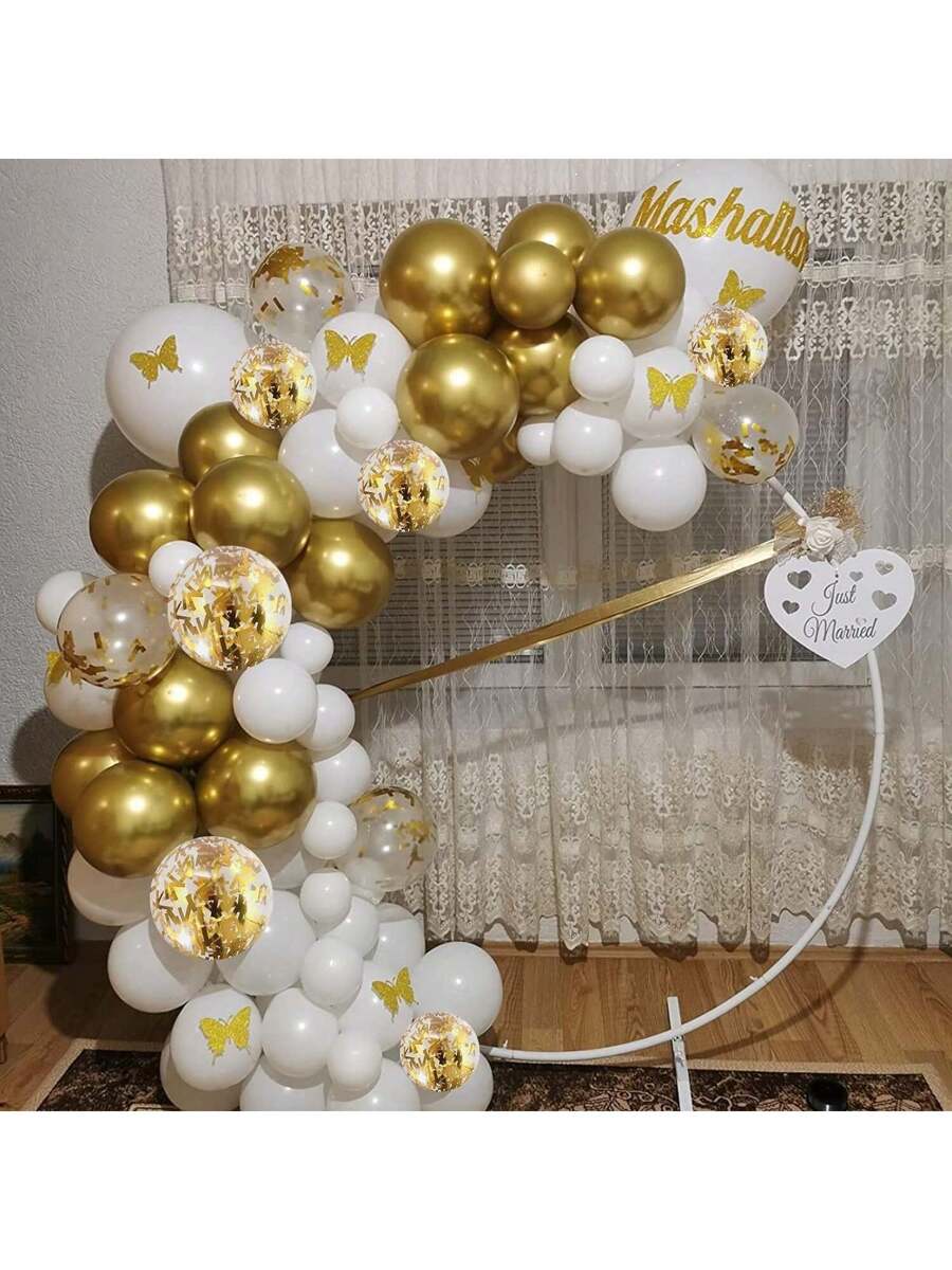 30 kom metalik balona 10/12 inča, pearl white lateks balon