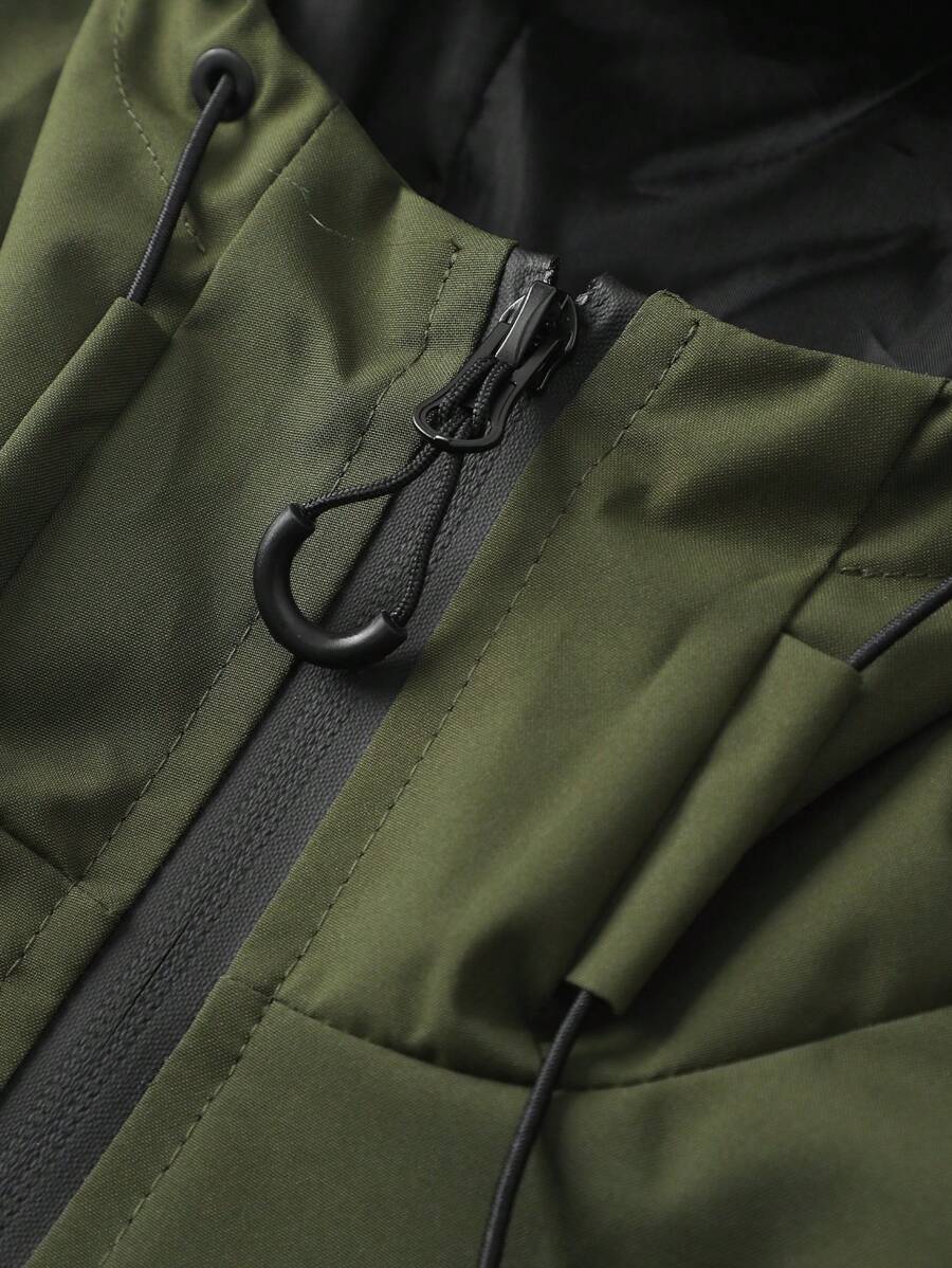 Muška softshell vetrovka sa kapuljačom i pertlama