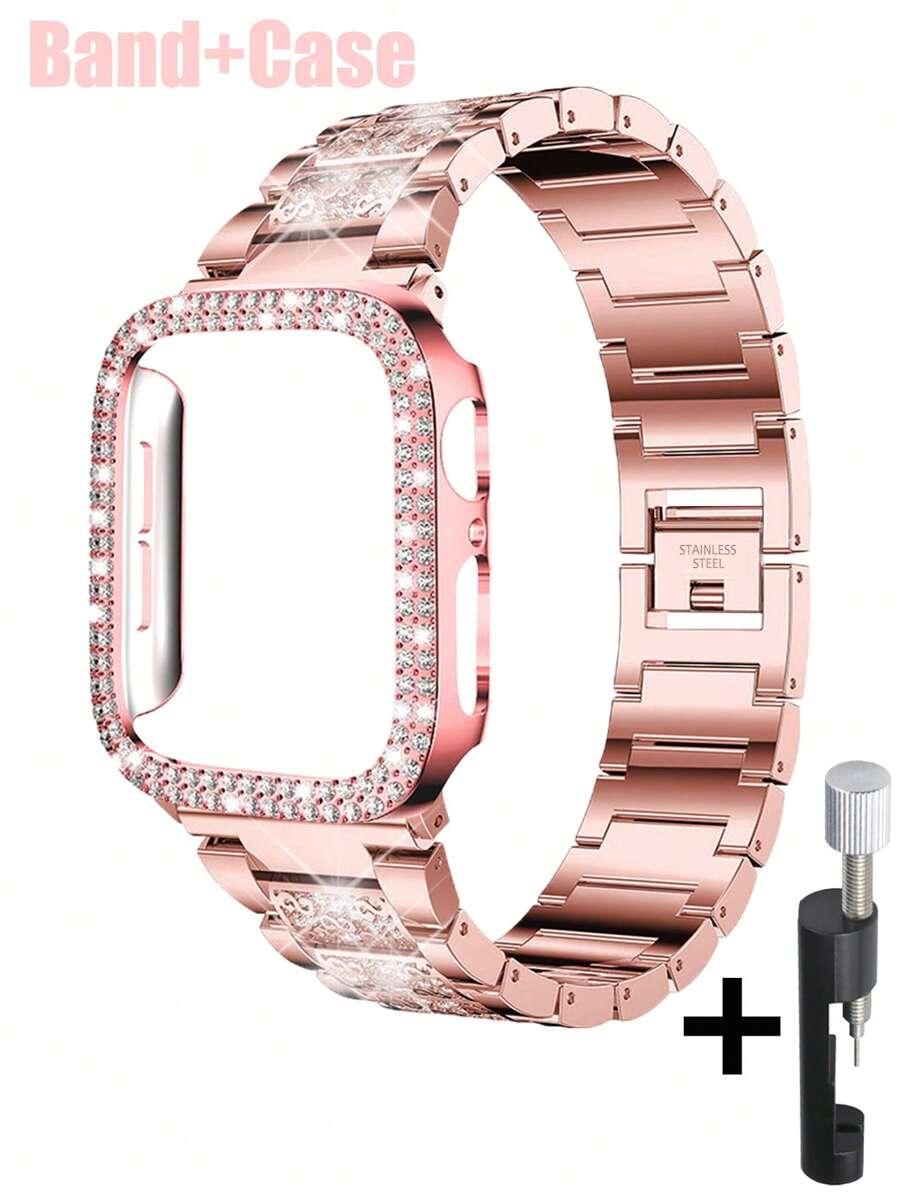 Kompatibilna narukvica i kućište 38/40/41/42/44/45/46/49mm, Kompatibilno sa Apple Watch Series Ultra/11/10/9/8/7/6/5/4/3/SE