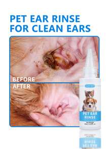 GJYC PET 2.03 Fl Oz Dog And Cat Ear Cleaner - Gentle Non-Irritating Ear Cleaning And Deodorizing Solution, Removes Earwax, Dirt And Odor, Leaves Fresh Scent, Perfect For Daily Pet Ear Hygiene Care