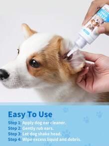 GJYC PET 2.03 Fl Oz Dog And Cat Ear Cleaner - Gentle Non-Irritating Ear Cleaning And Deodorizing Solution, Removes Earwax, Dirt And Odor, Leaves Fresh Scent, Perfect For Daily Pet Ear Hygiene Care