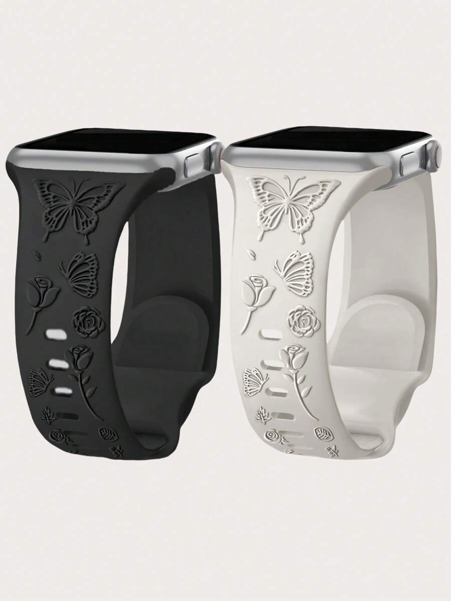 2 komada narukvice za sat sa leopard printom i gravurom, kompatibilna sa Apple Watch 49mm 46mm 45mm 44mm 42mm 41mm 40mm 38mm