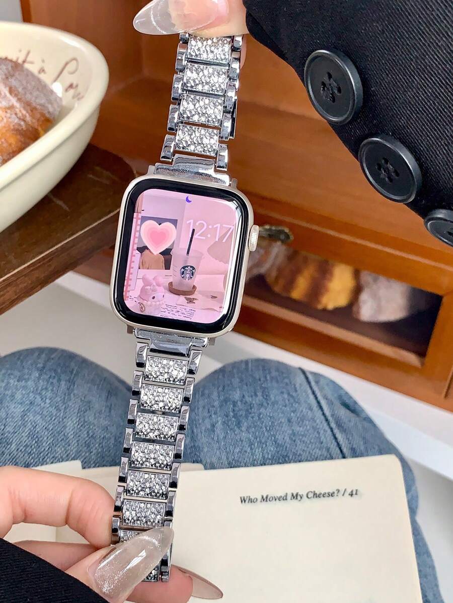 Narukvica za Apple Watch, uniseks, sjajna modna narukvica kompatibilna sa Apple Watch 38mm 40mm 41mm 42mm 45mm 46mm 49mm, Series 10/9/8/7/6/5/4/3/2/1/SE/Ultra, podesiva