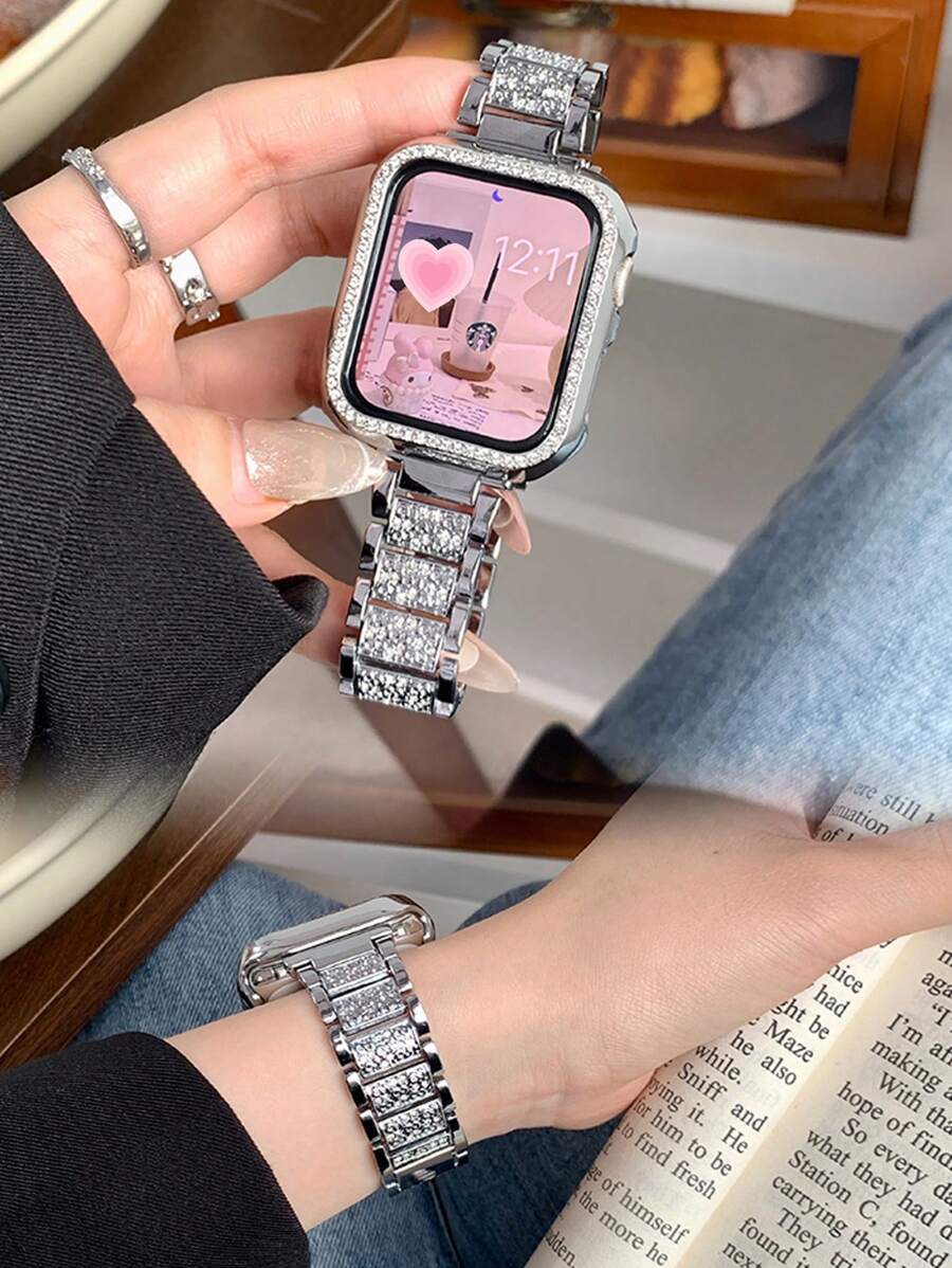 Narukvica za Apple Watch, uniseks, sjajna modna narukvica kompatibilna sa Apple Watch 38mm 40mm 41mm 42mm 45mm 46mm 49mm, Series 10/9/8/7/6/5/4/3/2/1/SE/Ultra, podesiva