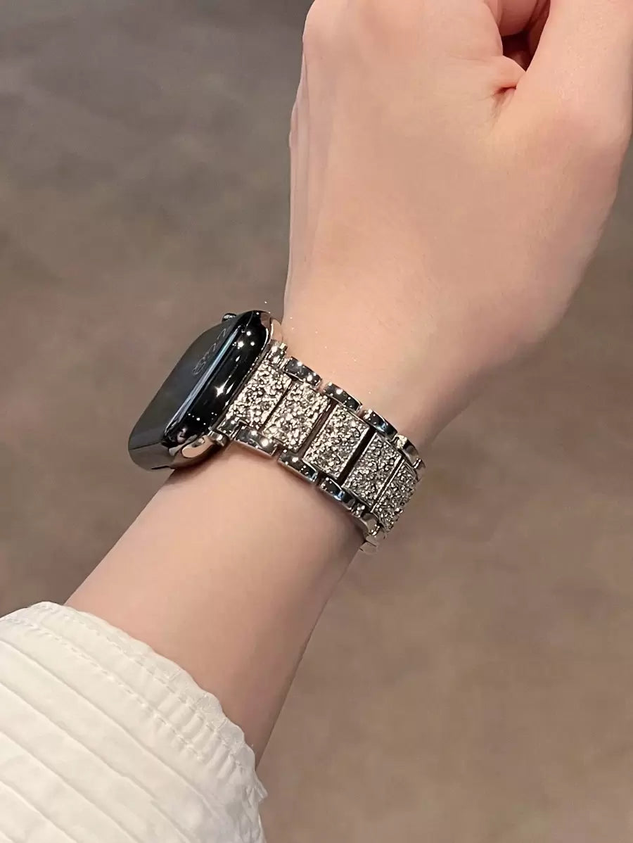 Narukvica za Apple Watch, uniseks, sjajna modna narukvica kompatibilna sa Apple Watch 38mm 40mm 41mm 42mm 45mm 46mm 49mm, Series 10/9/8/7/6/5/4/3/2/1/SE/Ultra, podesiva