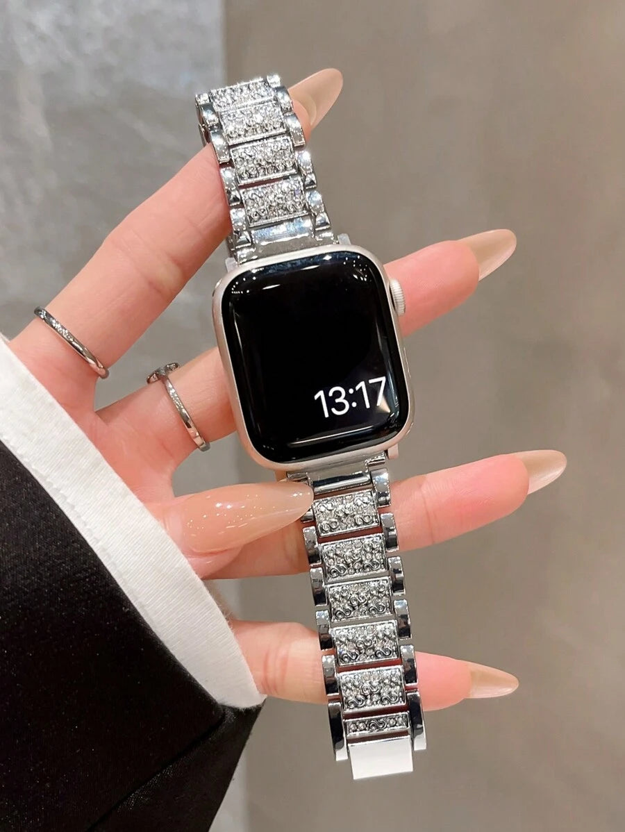 Narukvica za Apple Watch, uniseks, sjajna modna narukvica kompatibilna sa Apple Watch 38mm 40mm 41mm 42mm 45mm 46mm 49mm, Series 10/9/8/7/6/5/4/3/2/1/SE/Ultra, podesiva