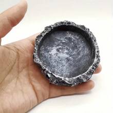 Rock-Like Reptile Feeding Bowls - Easy Clean Water & Food Dish For Bearded Dragons, Lizards, Frogs, Geckos, Tortoises, Hermit Crabs