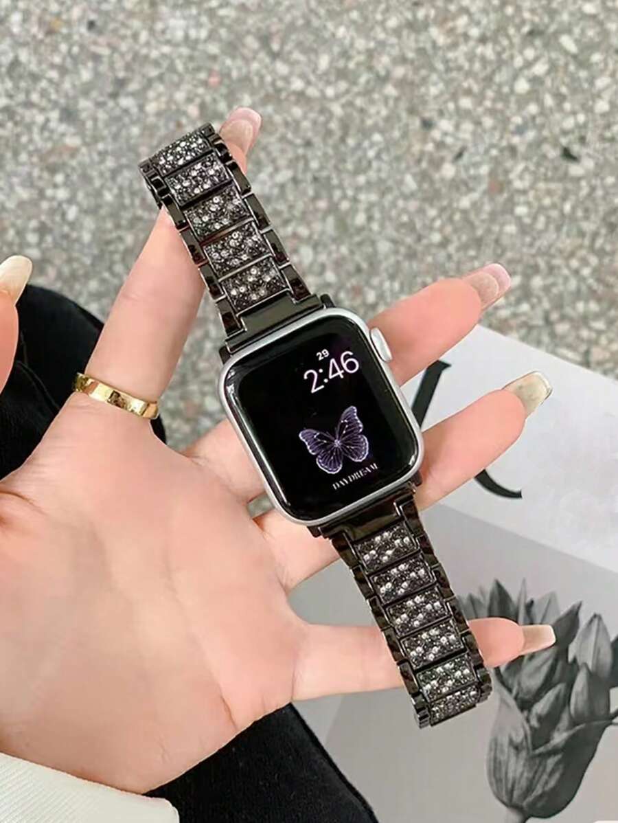Narukvica za Apple Watch, uniseks, sjajna modna narukvica kompatibilna sa Apple Watch 38mm 40mm 41mm 42mm 45mm 46mm 49mm, Series 10/9/8/7/6/5/4/3/2/1/SE/Ultra, podesiva