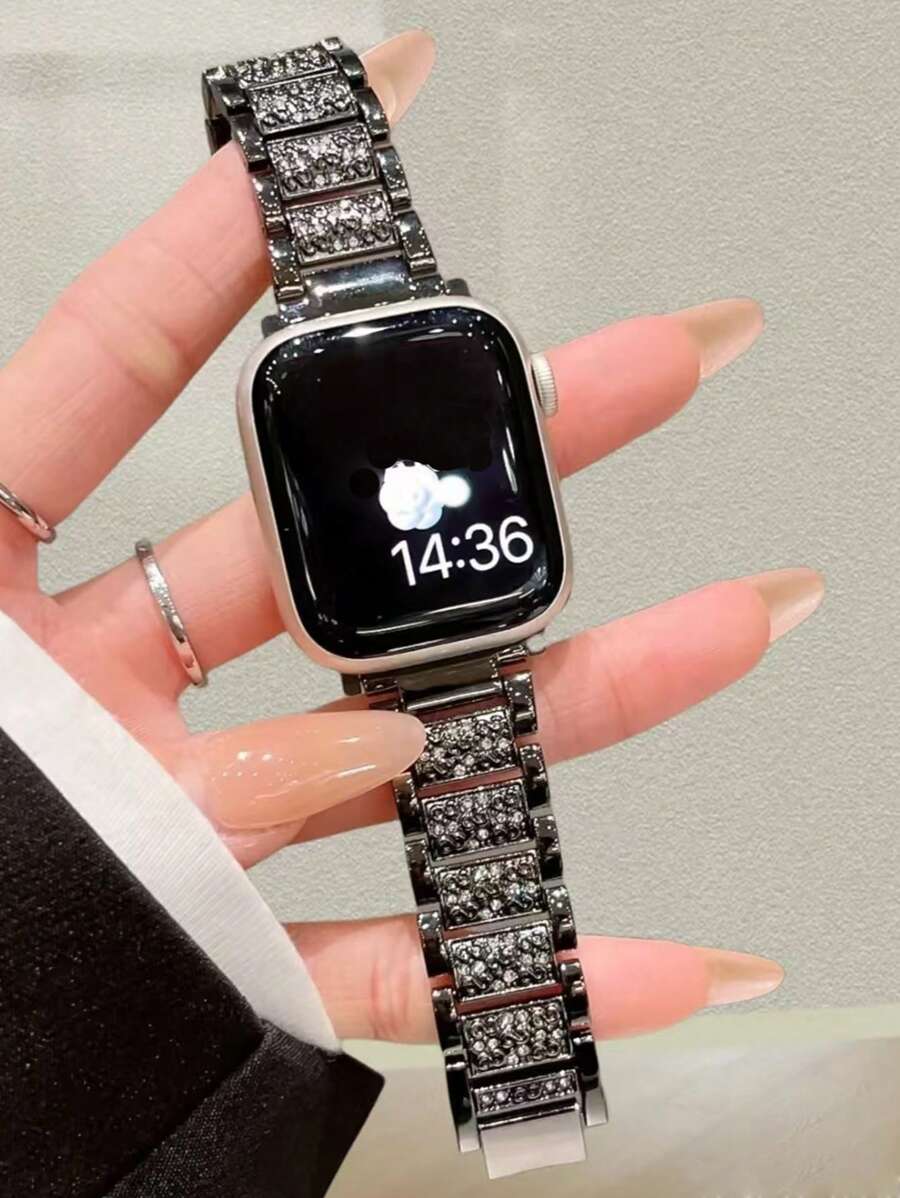 Narukvica za Apple Watch, uniseks, sjajna modna narukvica kompatibilna sa Apple Watch 38mm 40mm 41mm 42mm 45mm 46mm 49mm, Series 10/9/8/7/6/5/4/3/2/1/SE/Ultra, podesiva