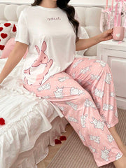 Pidžama set plus size, slatki print