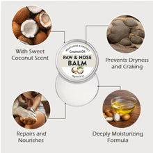 ORIMINOPET Natural Dog Paw And Nose Balm With Coconut Oil - Protects Paws From Hot Pavement, For Dry Paws & Nose, With Natural Coconut Fragrance For Cats & Dogs, Travel Size,0.53 Oz(15g)