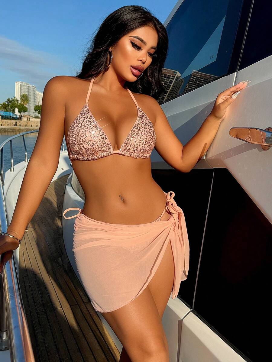 Seksi Šljokičasti Bikini Top