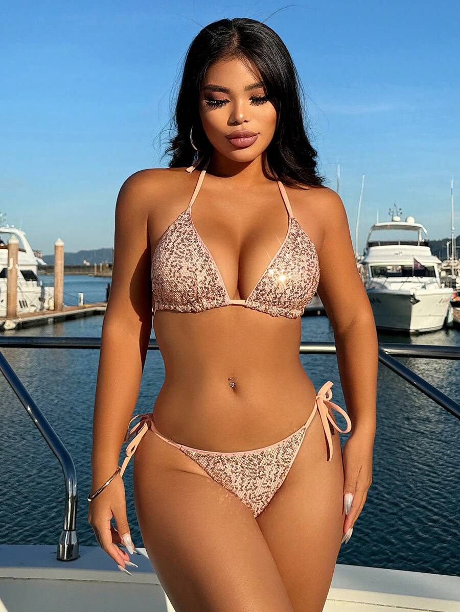 Seksi Šljokičasti Bikini Top