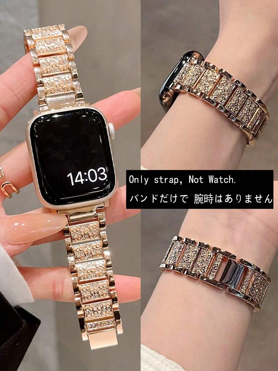 Narukvica za Apple Watch, uniseks, sjajna modna narukvica kompatibilna sa Apple Watch 38mm 40mm 41mm 42mm 45mm 46mm 49mm, Series 10/9/8/7/6/5/4/3/2/1/SE/Ultra, podesiva