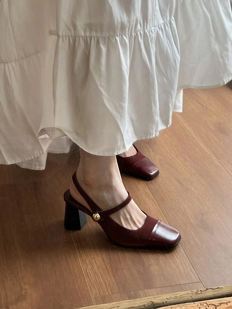 Elegantne Mary Jane cipele sa kvadratnim vrhom