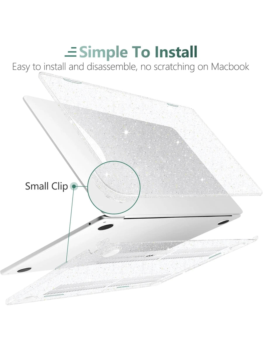 Prozirna zaštitna futrola za laptop sa mašnom, kompatibilna sa Apple notebook računarima