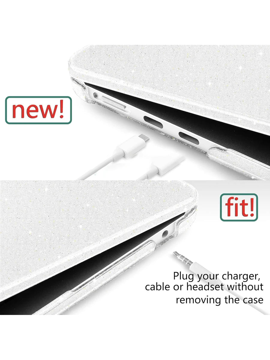 Prozirna zaštitna futrola za laptop sa mašnom, kompatibilna sa Apple notebook računarima