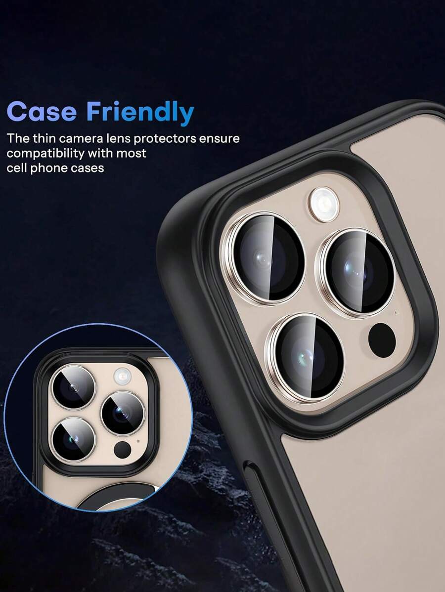 3 komada zaštitne folije za sočivo kamere za iPhone 17/17 Pro/17 Pro Max/Pro/Promax, 9H kaljeno staklo