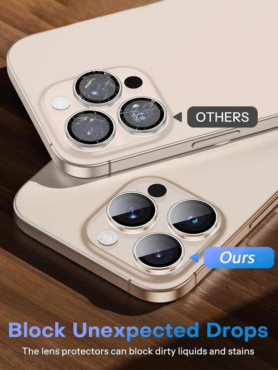 3 komada zaštitne folije za sočivo kamere za iPhone 17/17 Pro/17 Pro Max/Pro/Promax, 9H kaljeno staklo