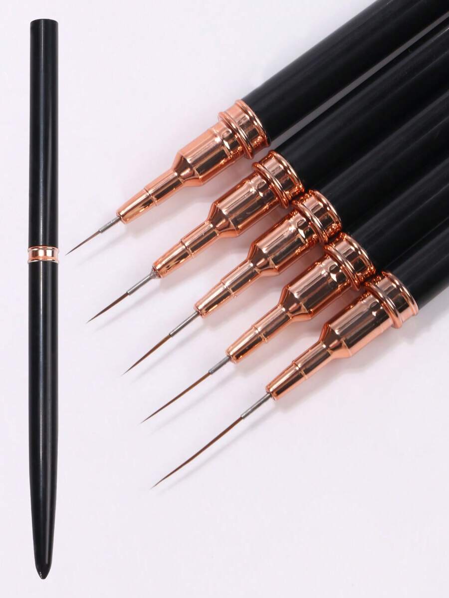 Set od 5 četkica za nail art, tanka četkica