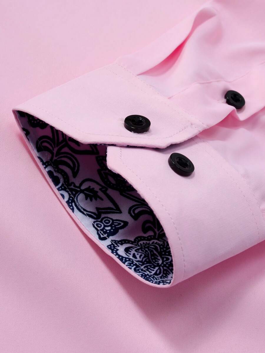Muška formalna košulja dugih rukava sa patchwork printom