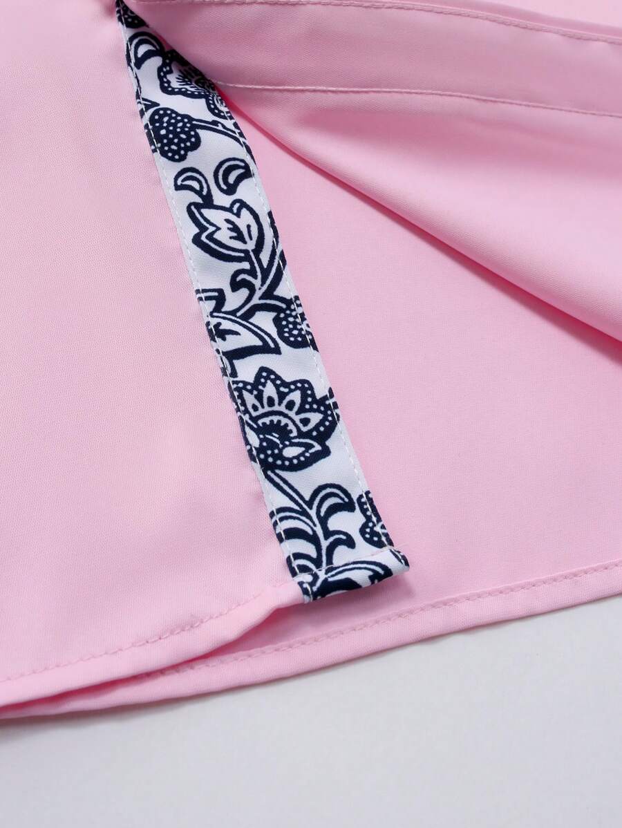 Muška formalna košulja dugih rukava sa patchwork printom