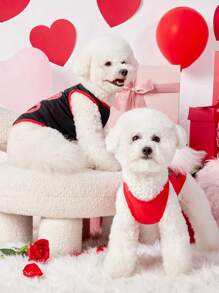 PETSIN 1pc I Love Mom Heart Print Pet Dog/Cat Vest
