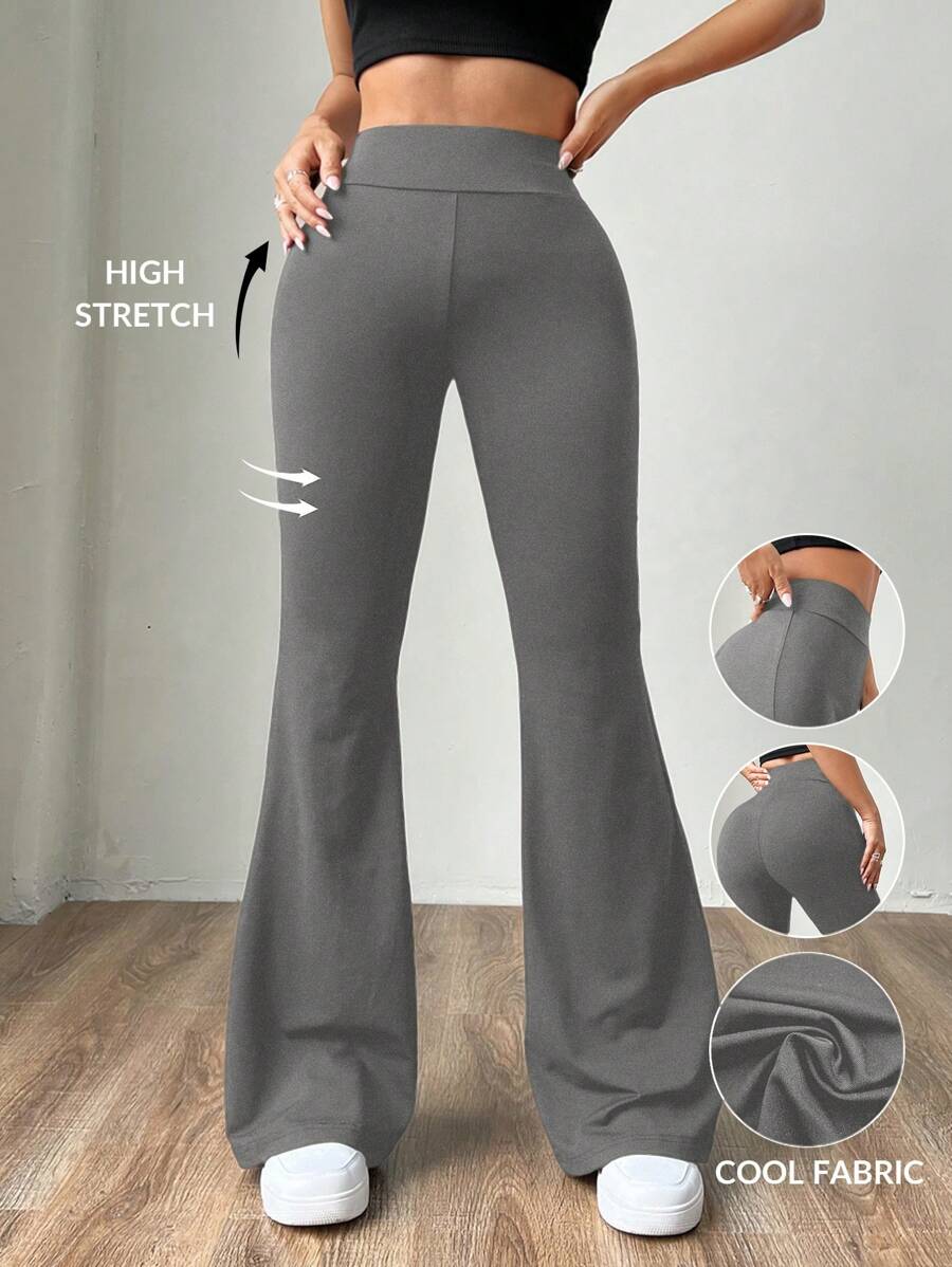 Ženske uske pantalone sa raširenim nogavicama