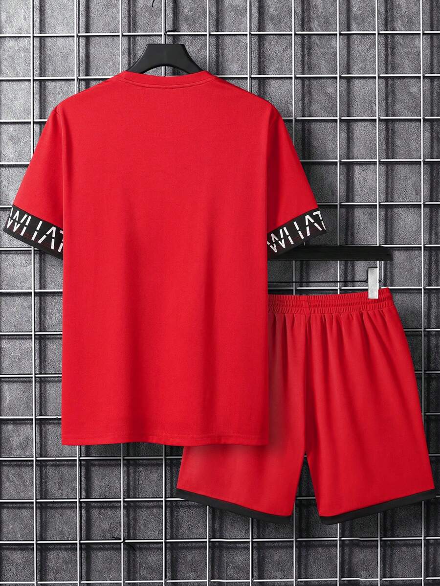 Muški ležerni set kratkih rukava i šorts, minimalistička moda