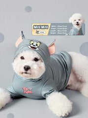 TOM & JERRY X SHEIN 1pc Cartoon & Letter Print 3D Ear Hooded Pet Sweatshirt