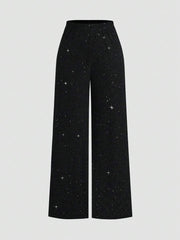 Sparkling  Halter set Top i Široke Pantalone