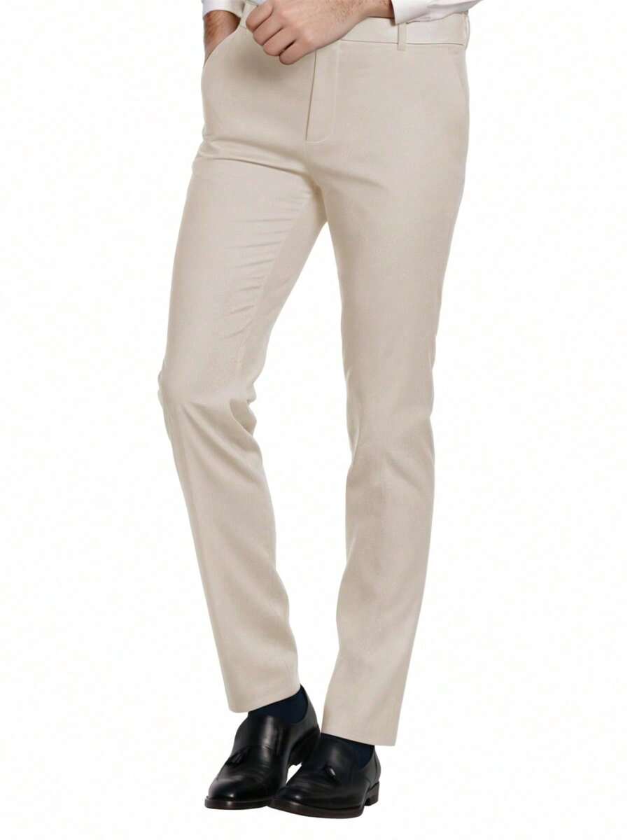 Muški poslovni komplet od 3 dela, uključuje sako, prsluk i pantalone, jednobojni, slim fit