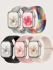 5 pakovanja pletenih rastegljivih Solo Loop narukvica za Apple Watch, 49mm 45mm 44mm 46mm 42mm 41mm 40mm 38m