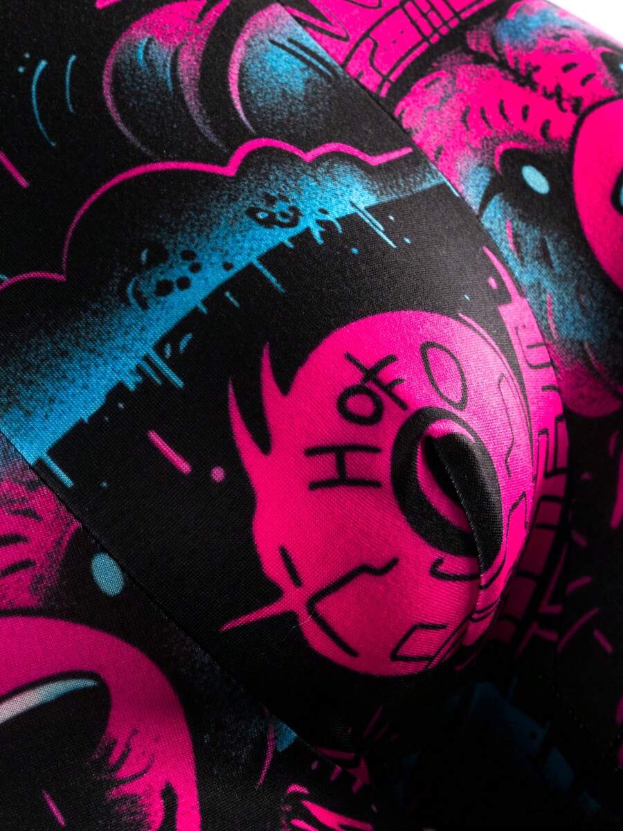 5 kom/pakovanje muške kratke gaće sa grafiti uzorkom, udobne i prozračne