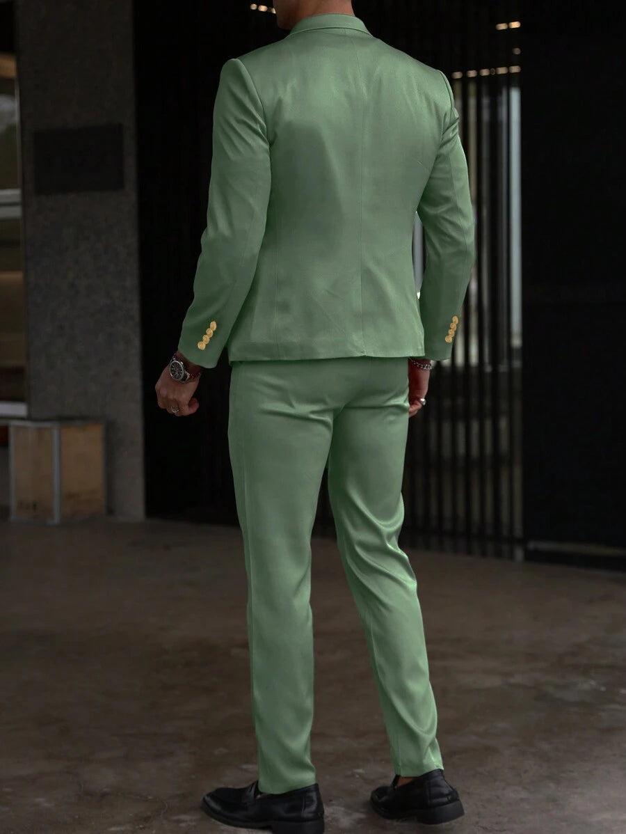 Muško odelo od 2 dela sa jednim dugmetom, slim fit, formalno