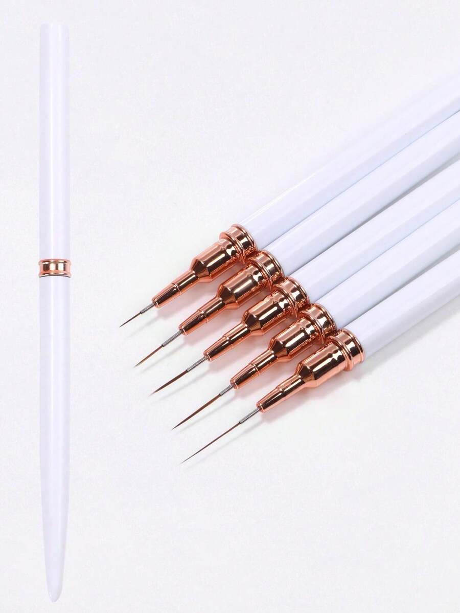 Set od 5 četkica za nail art, tanka četkica