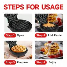Mini Waffle Maker, Bubble Egg Cake Oven, Egg Cooker, Mini Waffle Iron, Egg Cake Oven, Breakfast Waffle Mold