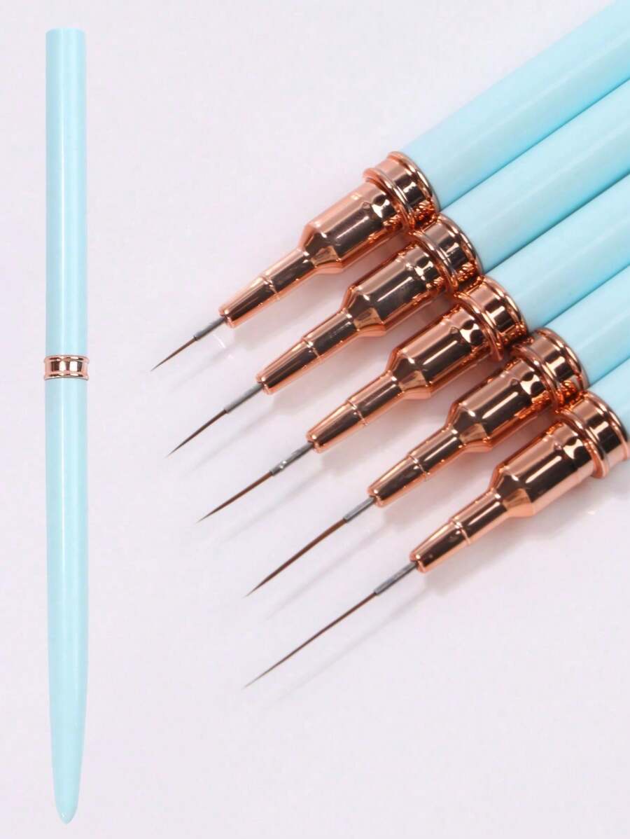 Set od 5 četkica za nail art, tanka četkica