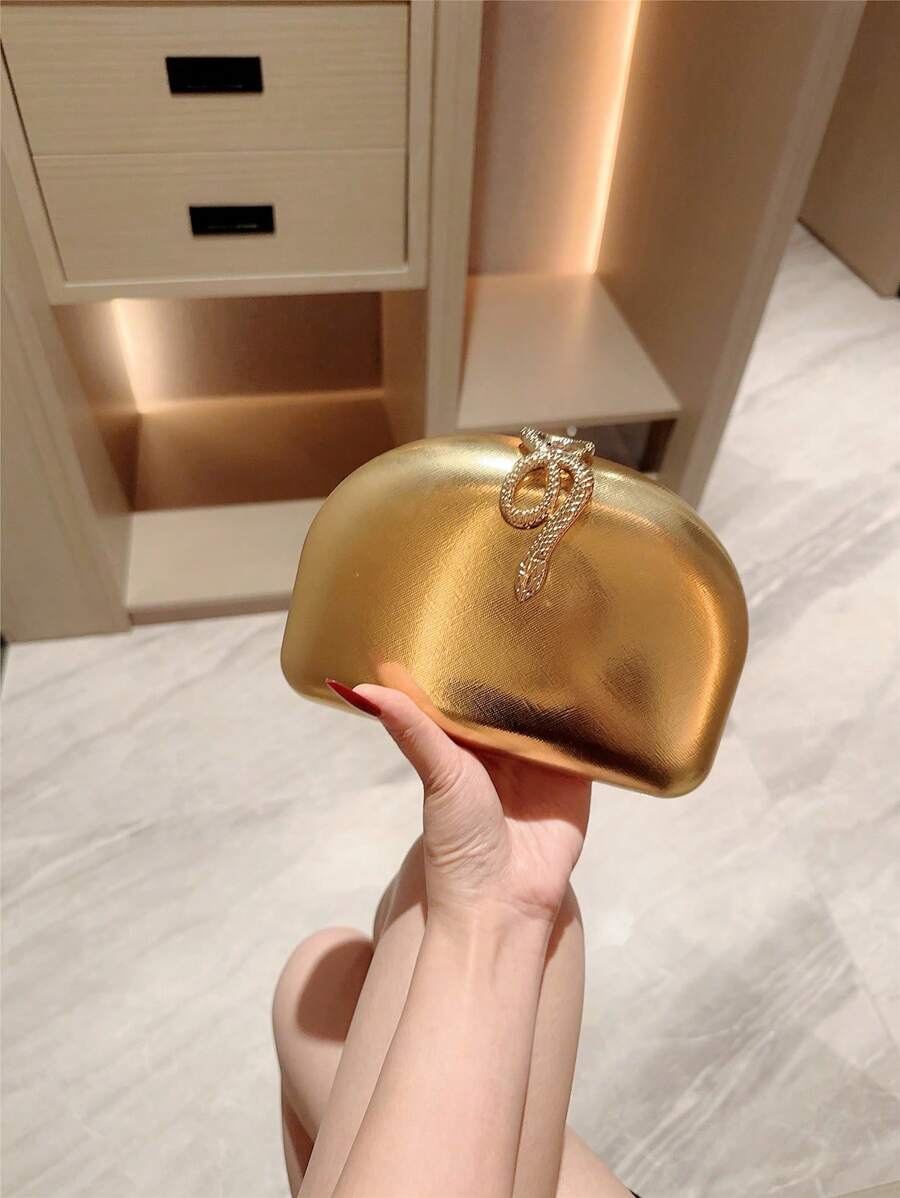 Metalik torba za ruku , luksuzna sjajna retro mini