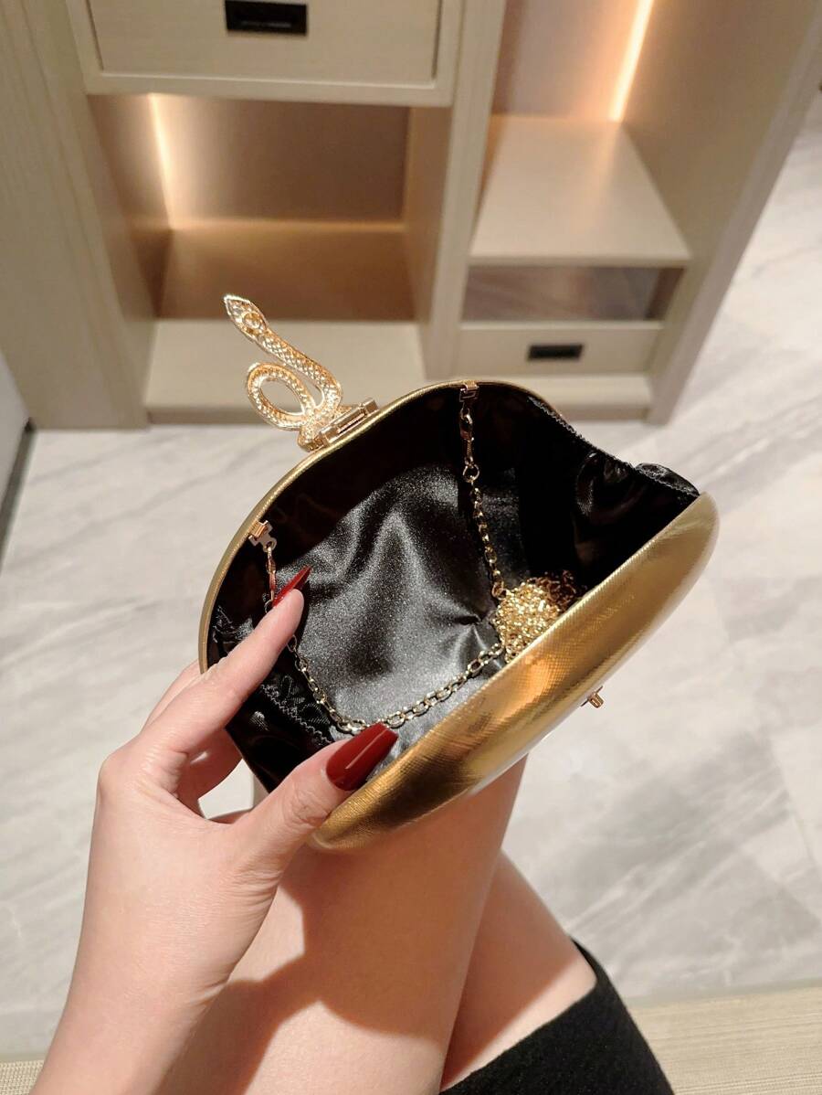 Metalik torba za ruku , luksuzna sjajna retro mini