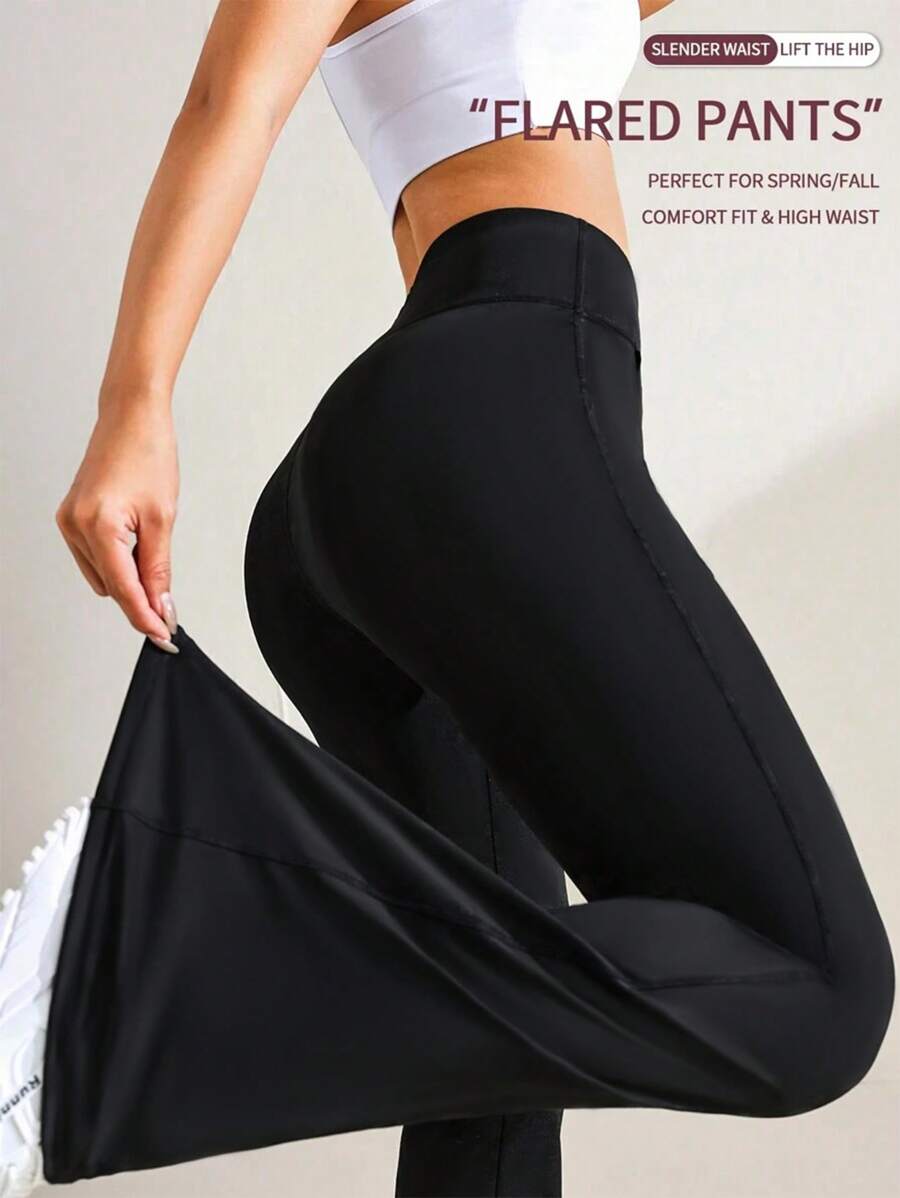 Ženske helanke sa visokim strukom u jednobojnoj boji,  joga pantalone
