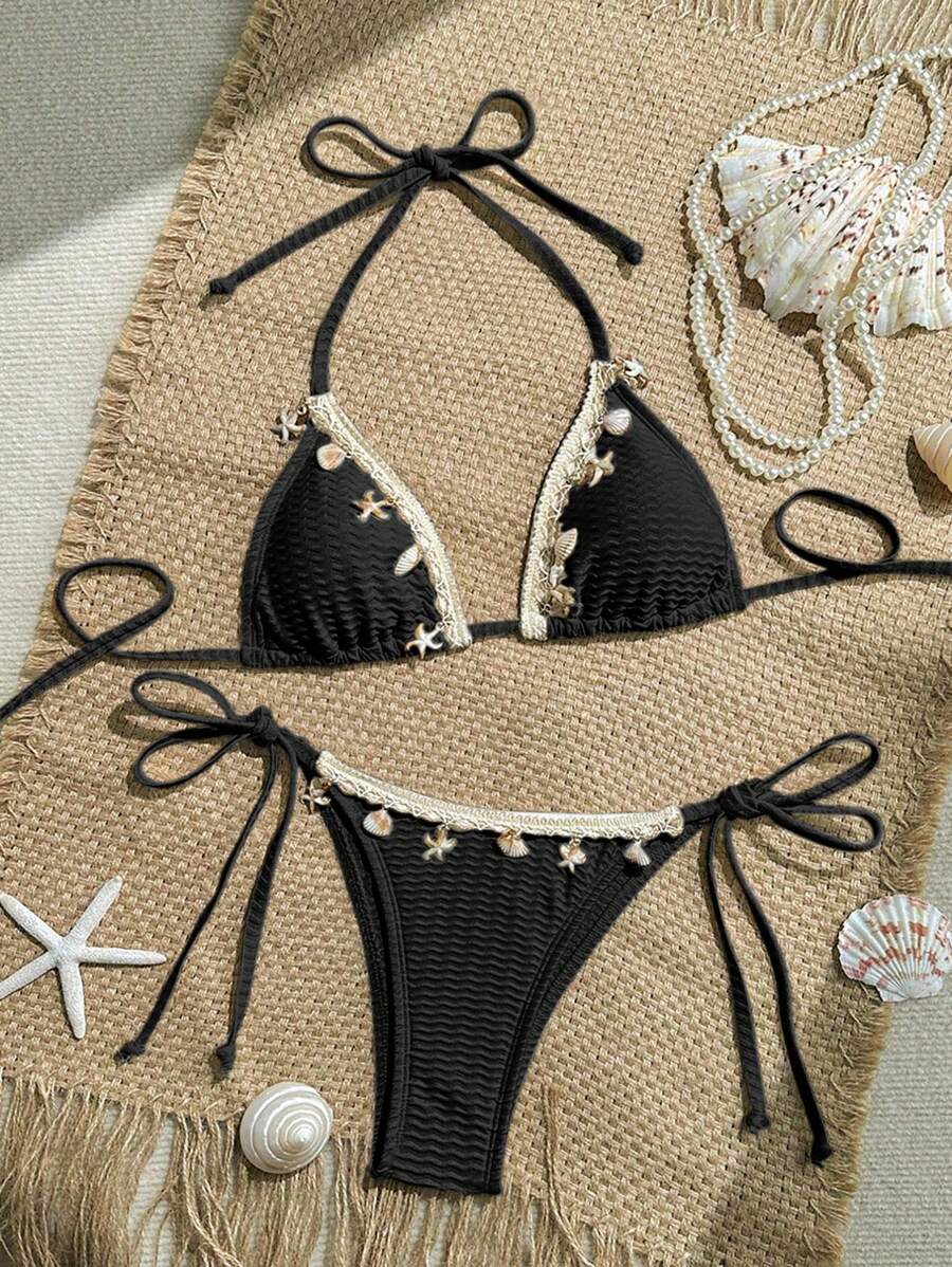 Bikini set sa vezom i čipkom