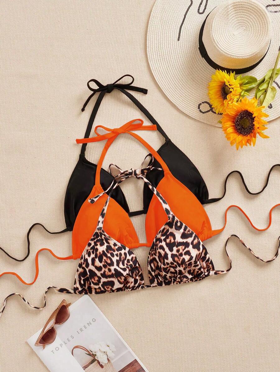 Ženski bikini set od 3 dela plus size,višebojni